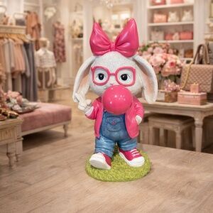 Pink and Blue Jean Bunny Figurine TJ Maxx Spring 2026